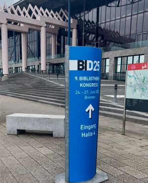Hinweisschlid Bibliothekskongress Hinweisschlid am Eingang zum Bibliothekskongress