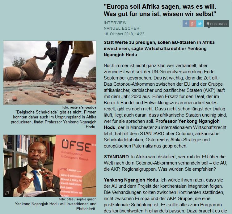 Screenshot derstandard, 18.10.2018