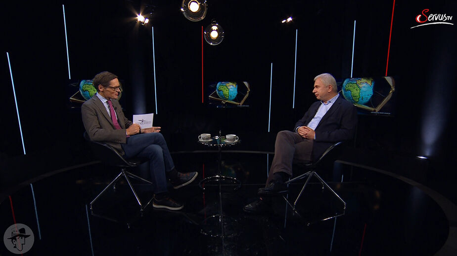 Screenshot der Sendung "Pragmaticus" auf Servus TV Screenshot der Sendung "Pragmaticus" auf Servus TV