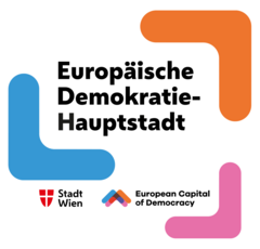 Logo Europäische Demokratiehauptstadt Wien Logo Europäische Demokratiehauptstadt Wien